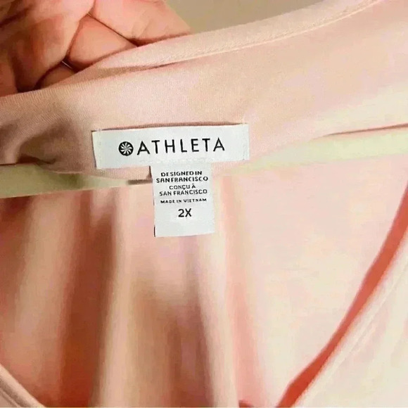 Athleta Della Dress Bodycon Breathable Cotton Orchid Pink Size 2X - Picture 6 of 7